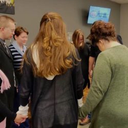 Pastor Paul Richardson of Licking, MO helping a small congregation
